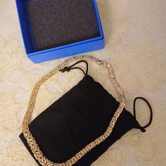 Technibond 16" Graduated Byzantine Link Necklace - Picture 9 of 13